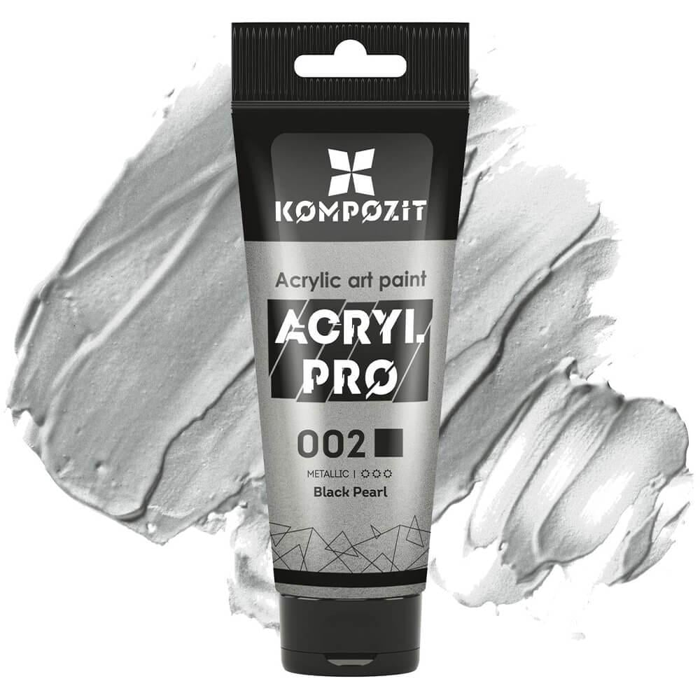 Акрилова фарба ART Kompozit 002 75 мл Чорна перлина (59002) - фото 1 Акрилова фарба ART Kompozit 002 75 мл Чорна перлина (59002) - фото 1