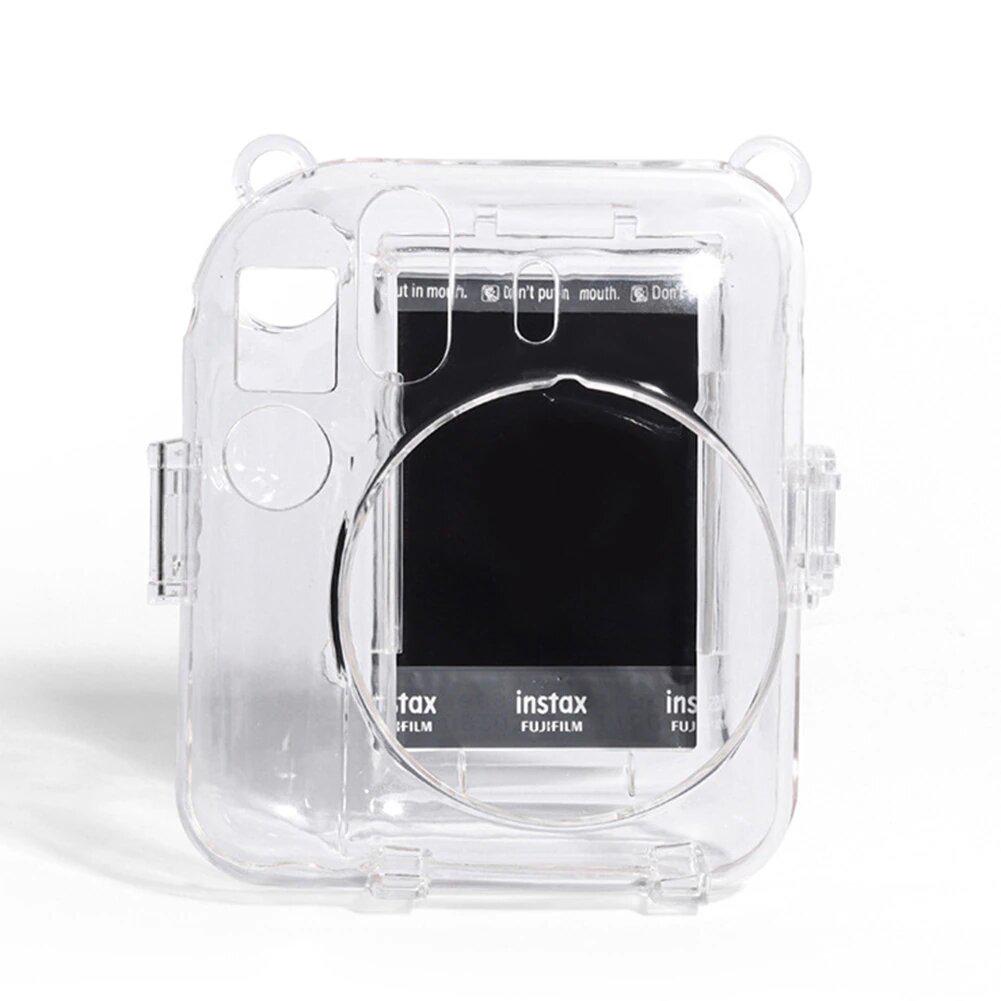 Чехол Fujifilm Instax Mini 12 Case Transparent с черными наклейками - фото 3