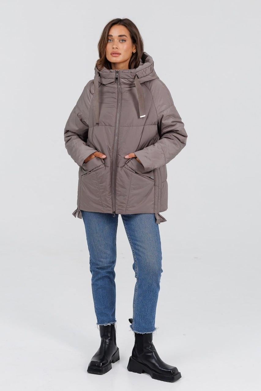 Куртка жіноча 236b на флісі р. 56 Кавовий