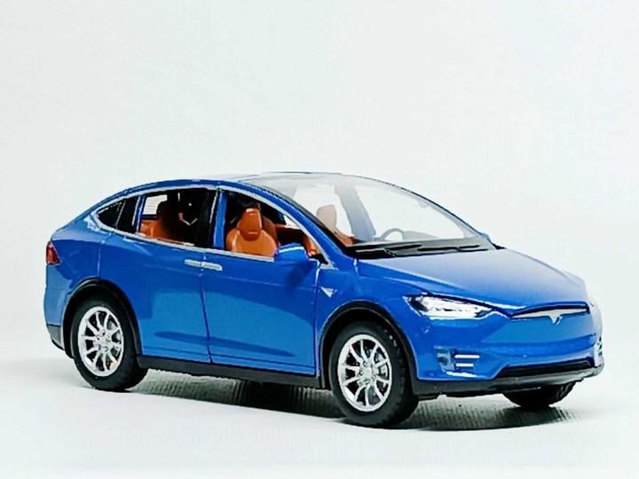 Машинка инерционная Автопром Tesla Model X 1:22 Синий (7574ABC)