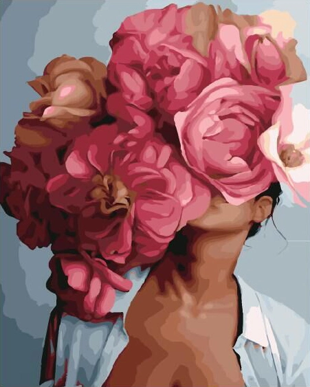 Картина по номерам Brushme Абстракция с пионами 40х50 см в коробке (BRM29276)