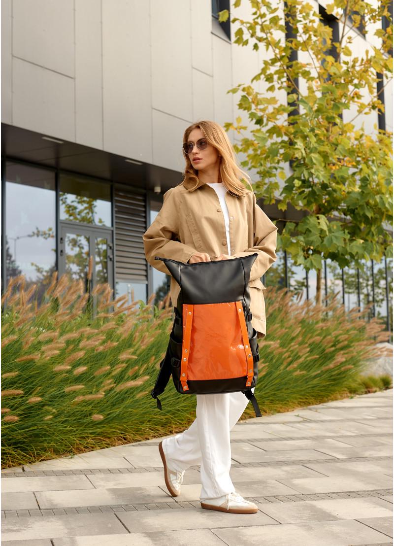 Рюкзак женский Sambag RollTop Hacking Черно-оранжевый (24460129) - фото 9 Рюкзак женский Sambag RollTop Hacking Черно-оранжевый (24460129) - фото 9