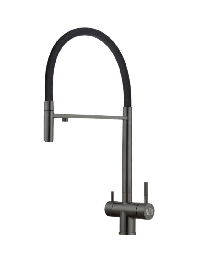Змішувач Nett GFGr-56 з підключенням до фільтрованої води Графітовий (27709573)