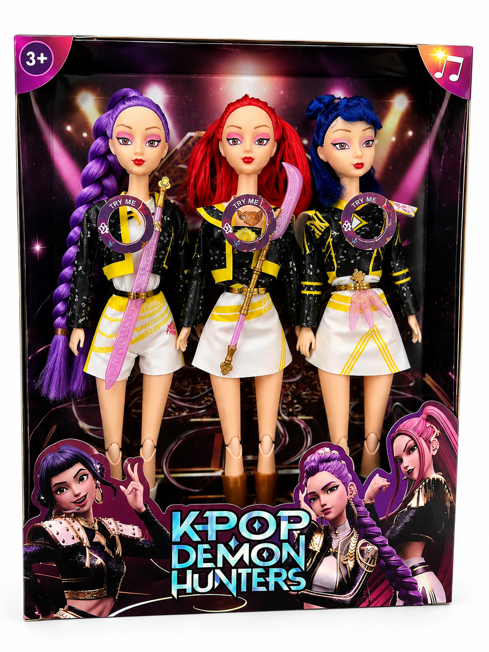 Набор кукол K-Pop Demon Hunters Руми/Мила и Зои 3 шт. (3161212102) Набор кукол K-Pop Demon Hunters Руми/Мила и Зои 3 шт. (3161212102)