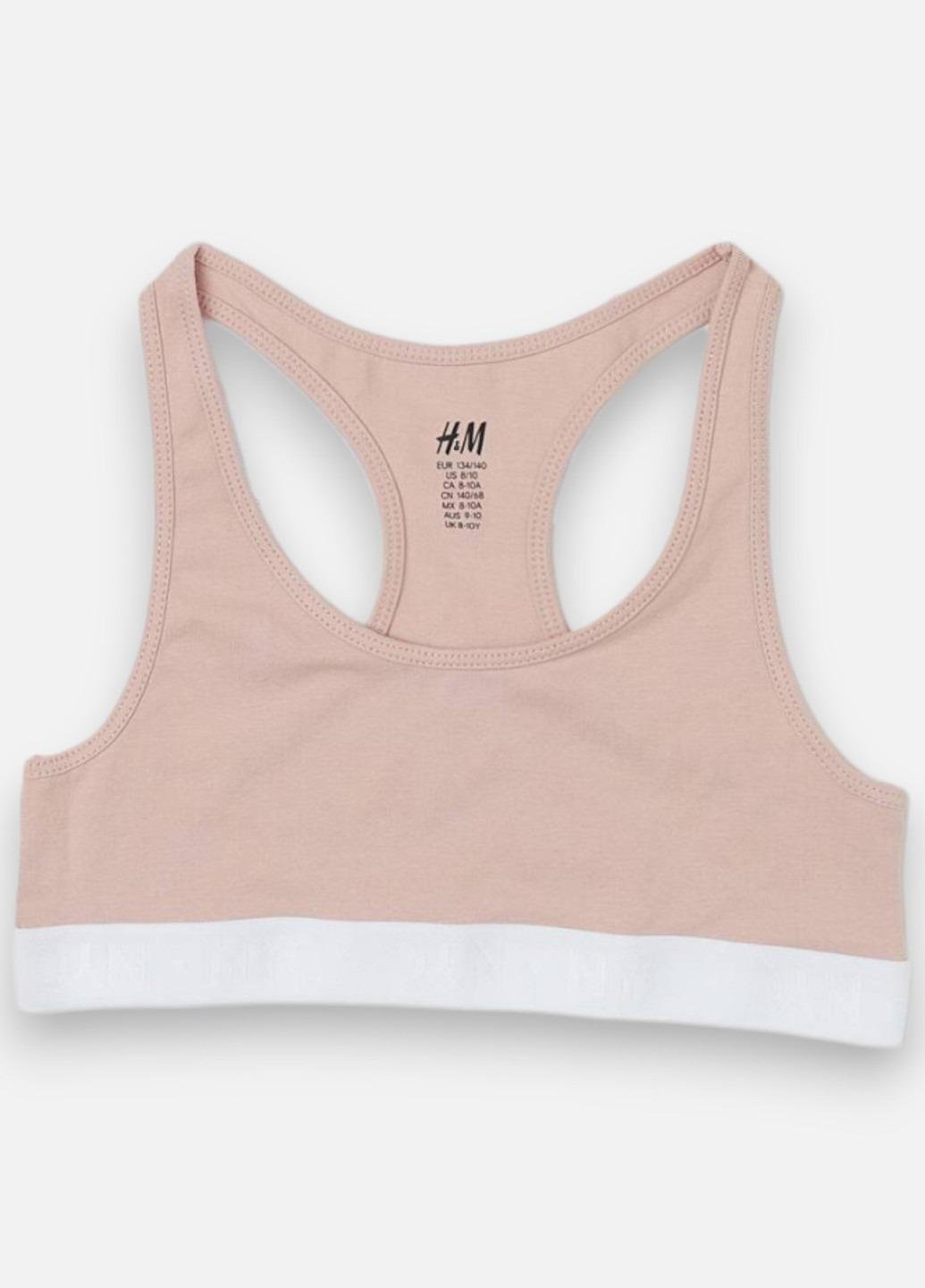 Бюстгальтер-топ H&M р. 134-140 см Бежевий (A2910942256)