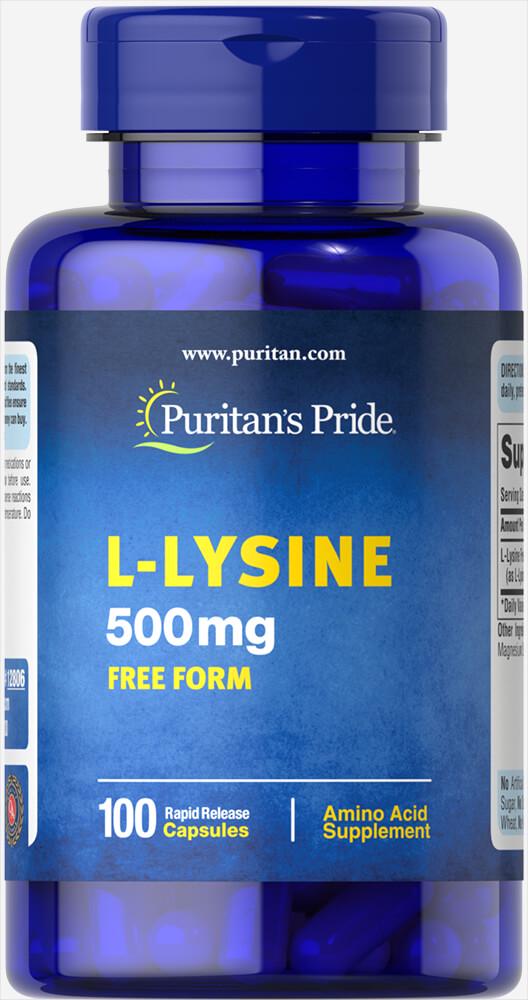 Амінокислота Лізін Puritan's Pride L-Lysine 500 мг 100 Caps