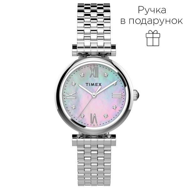 Наручные часы женские Timex Parisienne кварцевые Silver (Tx2t78700)