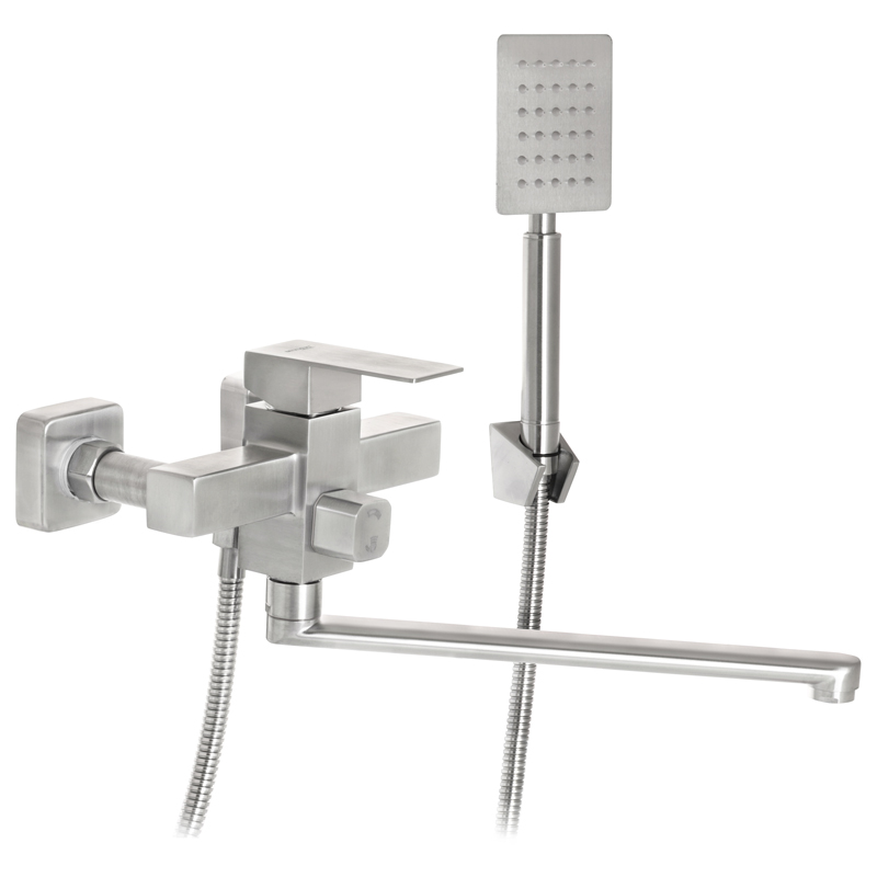 Смеситель для ванны MIXXUS KUB-006 нержавеющая сталь (SS2809)