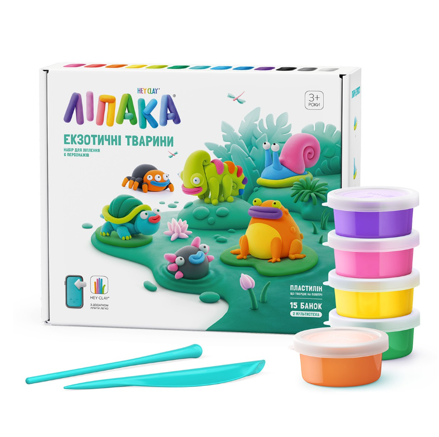 Пластилін повітряний Lipaka екзотичні тварини 15 кольорів (10383) - фото 2 Пластилін повітряний Lipaka екзотичні тварини 15 кольорів (10383) - фото 2