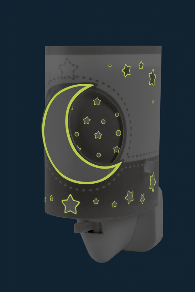 Дитячий нічник у розетку Dalber Moon 63235LE Grey - фото 2