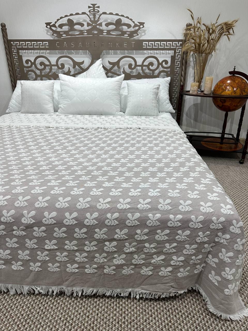 Простирадло махрове Koloco 200x230 см Бежевий - фото 6