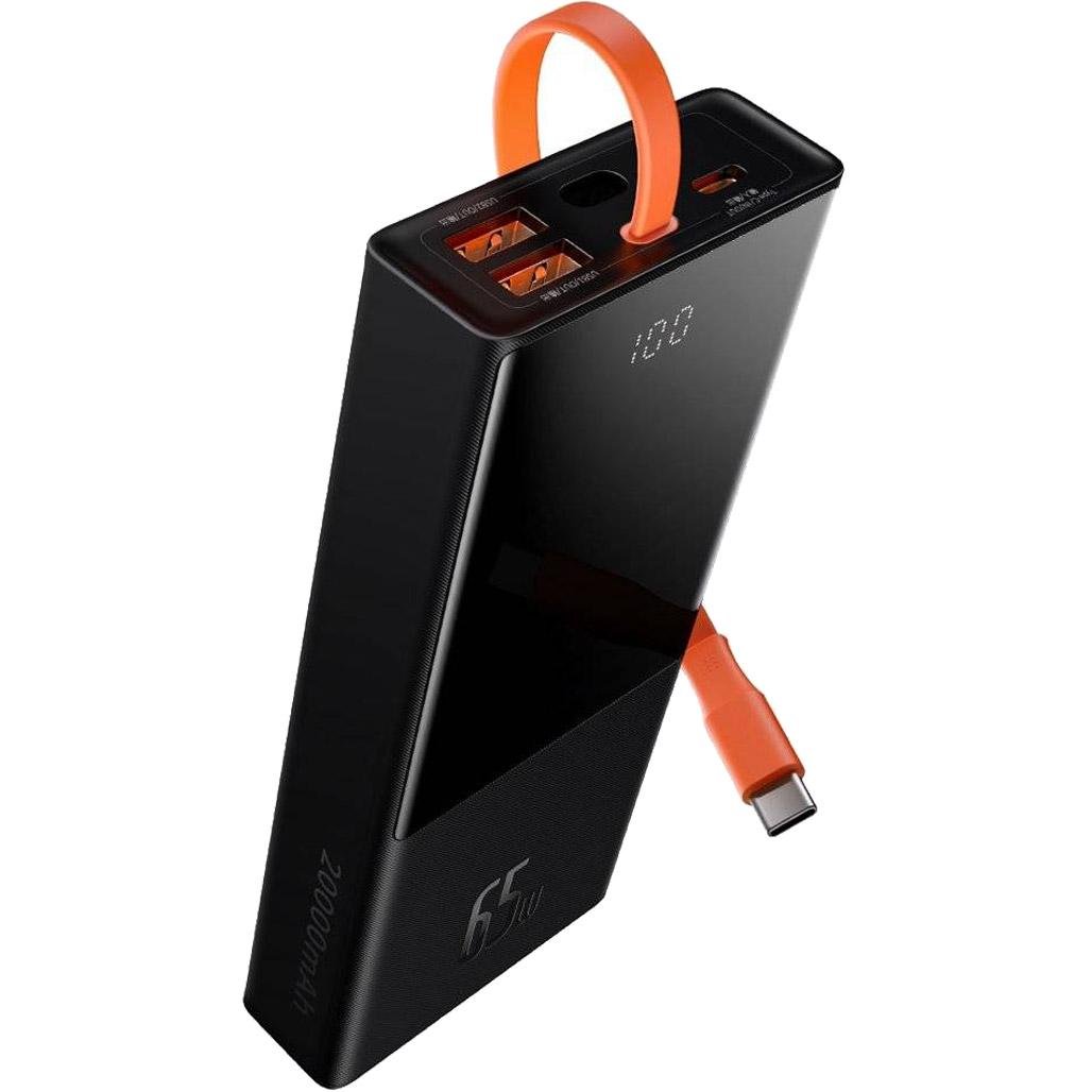 Зовнішній акумулятор Baseus Elf Digital Display 20000 mAh 65W Black (PPJL000001)