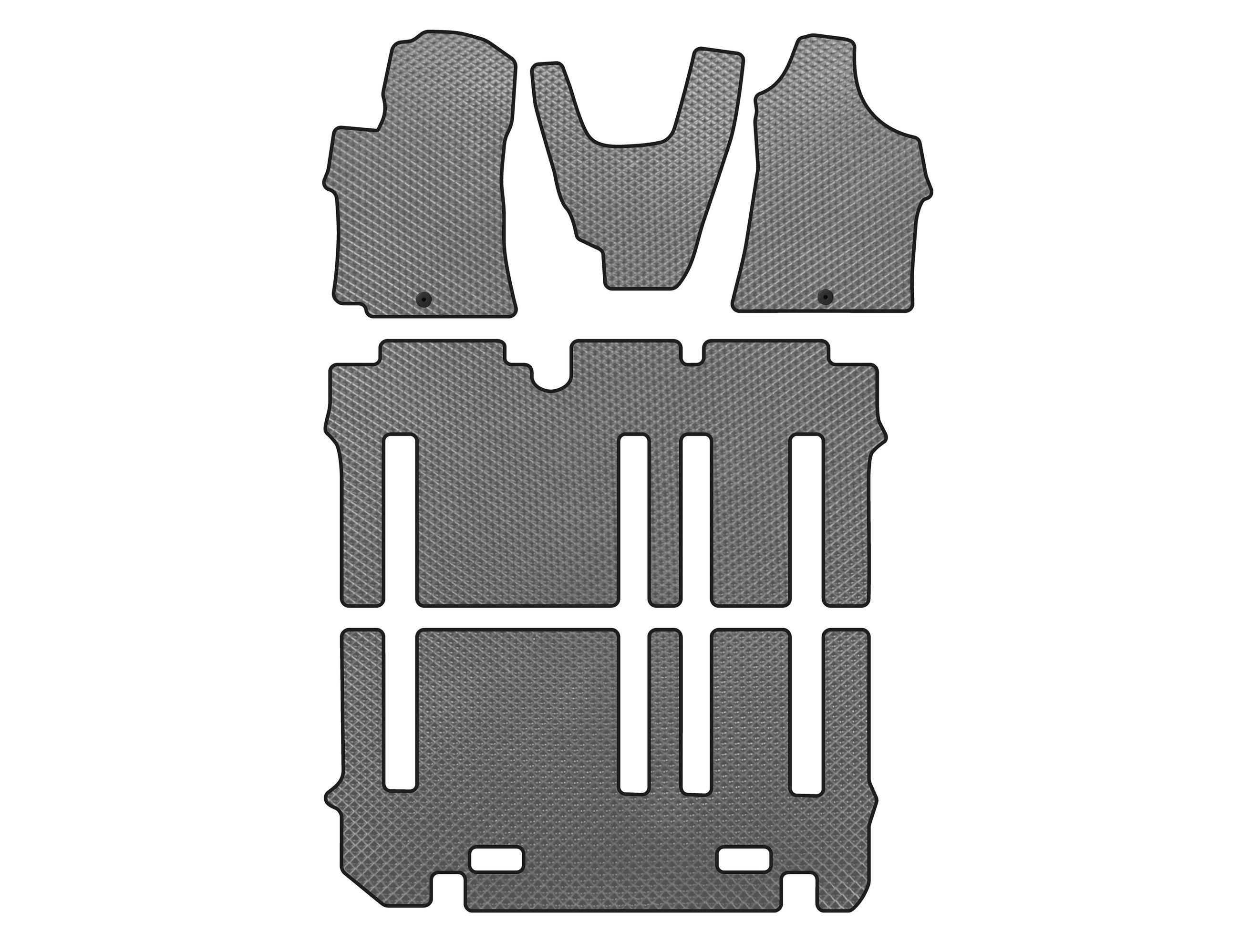 Коврики Digital Designs EVA полный салон для Hyundai H300 H1 Starex 2008-2020 гг. этилвинилацетат Серый (143118)