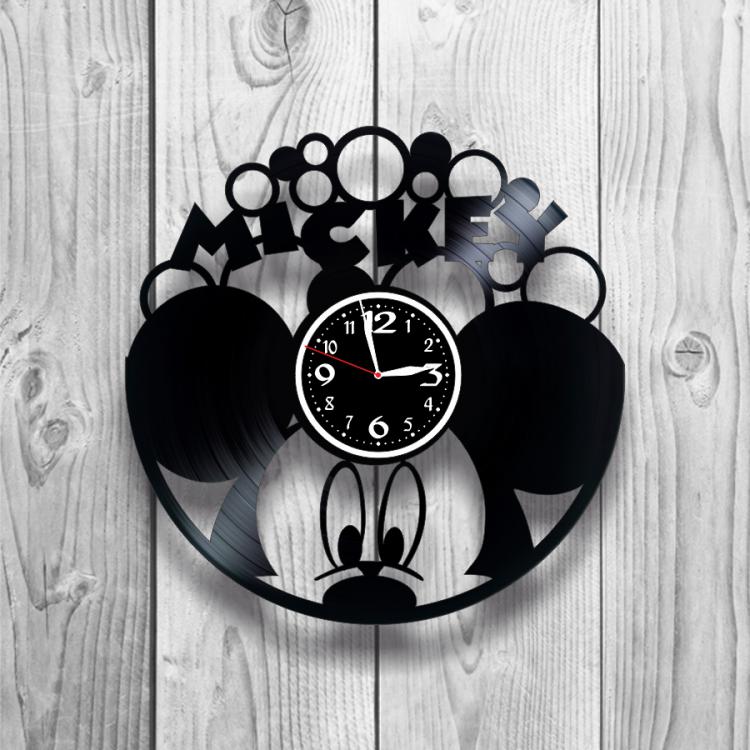 Часы настенные Микки Маус 0509 из виниловой пластинки