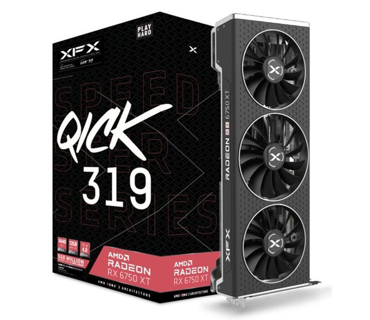Відеокарта XFX Radeon RX 6750 XT Core Speedster Qick 319 12GB GDDR6 (RX-675XYJFDP)