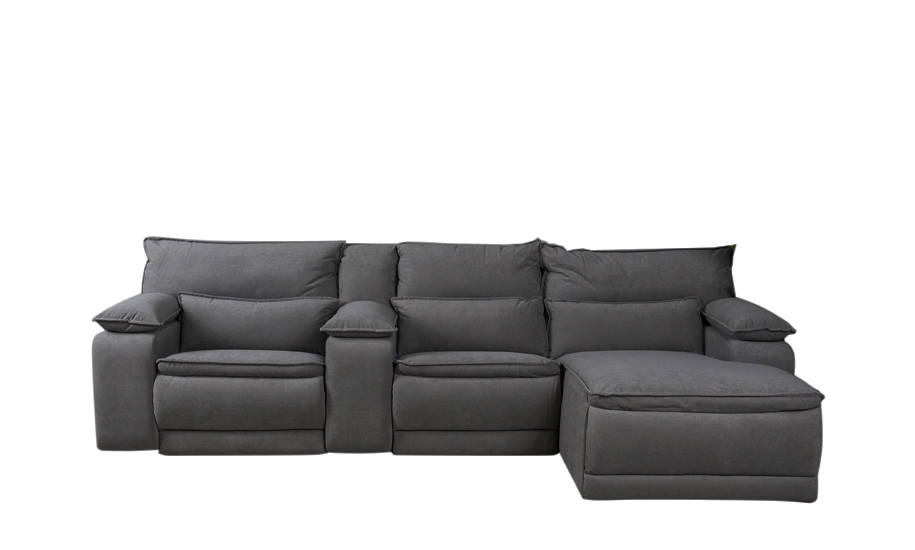 Диван угловой Денвер правый с электрическим реклайнером и консолью (2147484394)