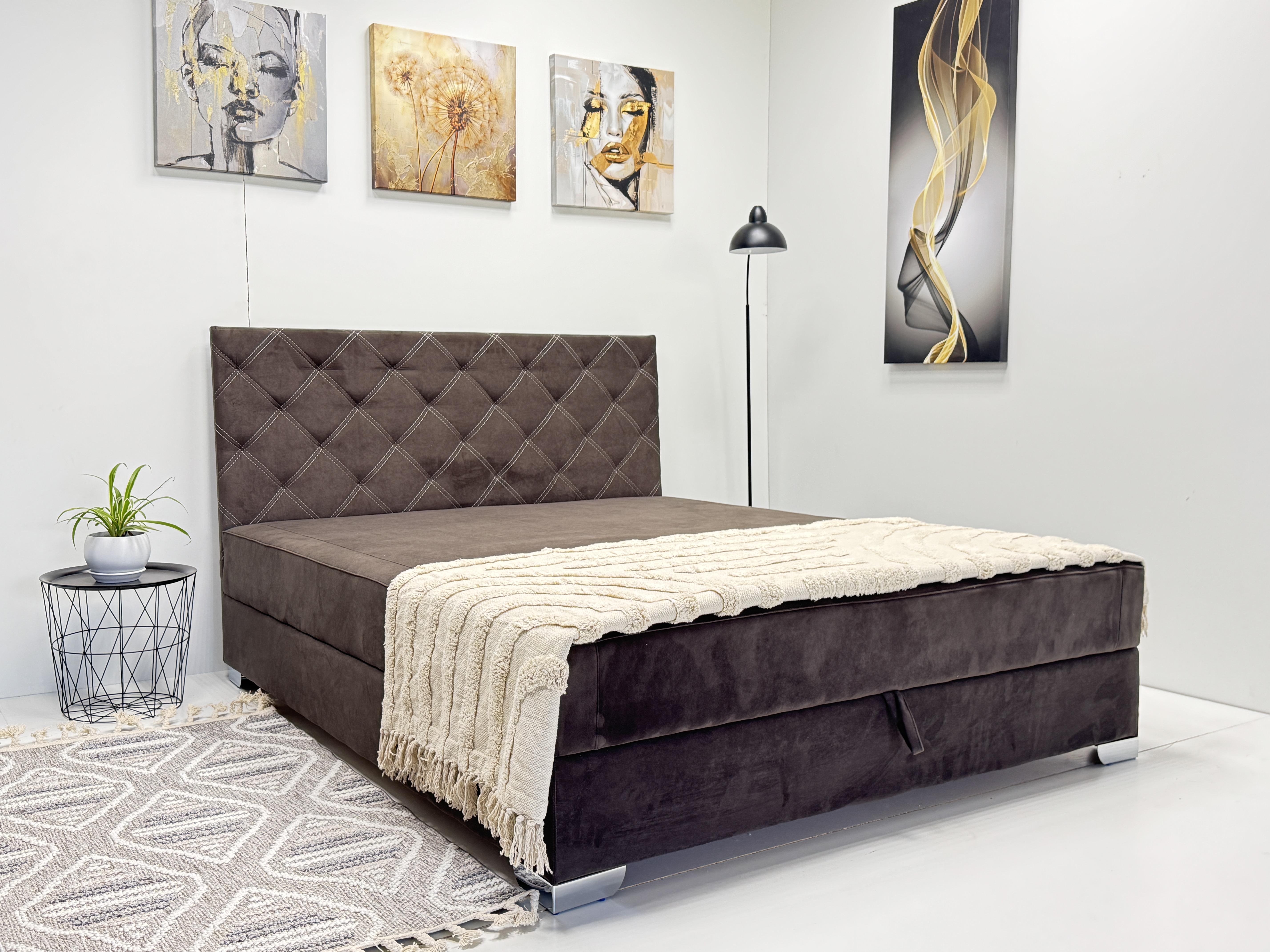 Кровать с матрасом Сальса 205х160 см Коричневый