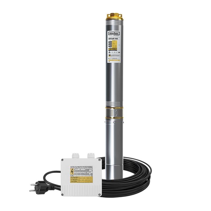 Насос глубинный Mytec 4SТM/15 750 50 м H 105 м Q 80 л/мин стойкий к песку