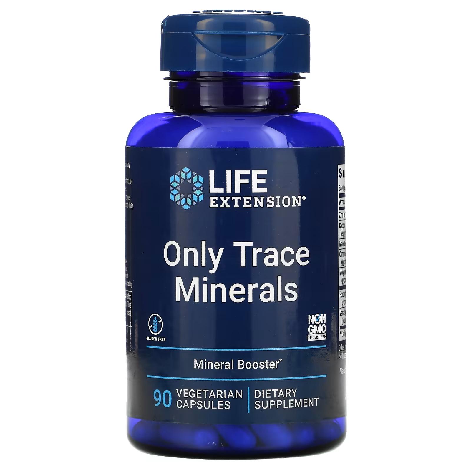 Микроэлементы Life Extension Only Trace Minerals 90 вегетарианских капсул