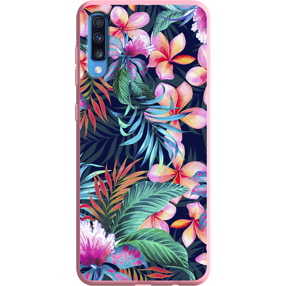 Чохол BoxFace Samsung A705 Galaxy A70 flowers in the tropics Рожевий силікон (36860-up1971-37422)