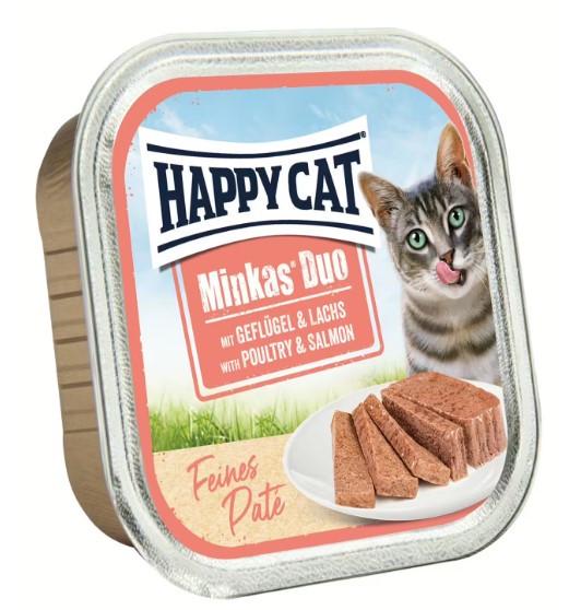 Консерви для кішок Happy Cat Minkas Duo з яловичиною та диким лососем 100 г (1005206)