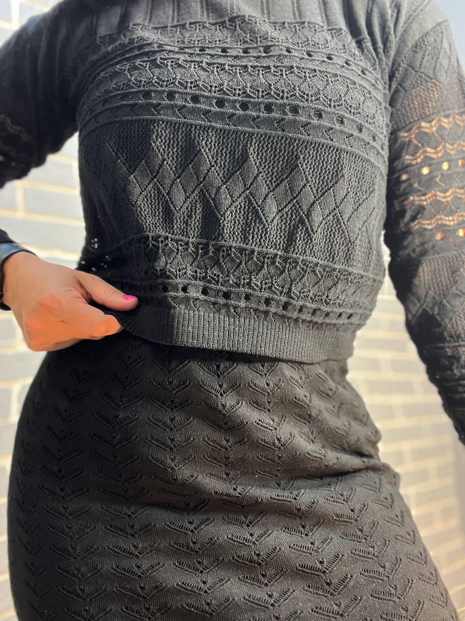 Костюм женский Mintas 2414-2416 юбка и реглан OS Черный (2057) - фото 6 Костюм женский Mintas 2414-2416 юбка и реглан OS Черный (2057) - фото 6