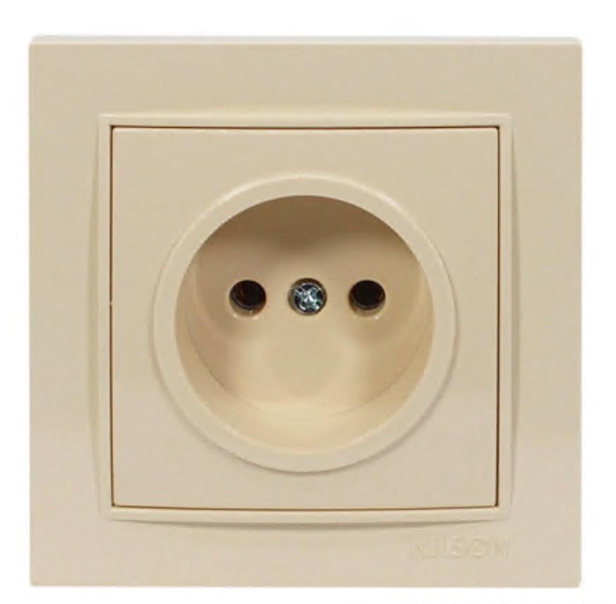 Розетка одинарна без заземлення Nilson Thor Кремовий (00000004106)