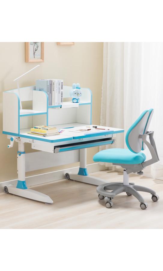 Растущая школьная парта GT Racer DS-1603 Blue для школьников и дошкольников Голубой - фото 6 Растущая школьная парта GT Racer DS-1603 Blue для школьников и дошкольников Голубой - фото 6