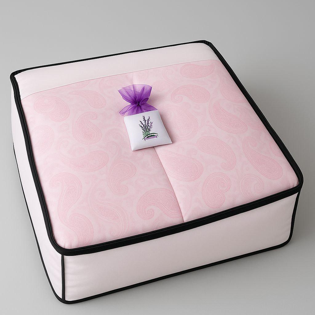 Ковдра пухова Світ подушок зимова тик бавовна 160х210 см Рожевий (31112) - фото 4