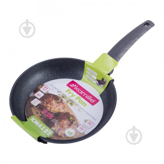 Сковорода Kamille Black marble d-24 см с антипригарным покрытием 4122 KAM