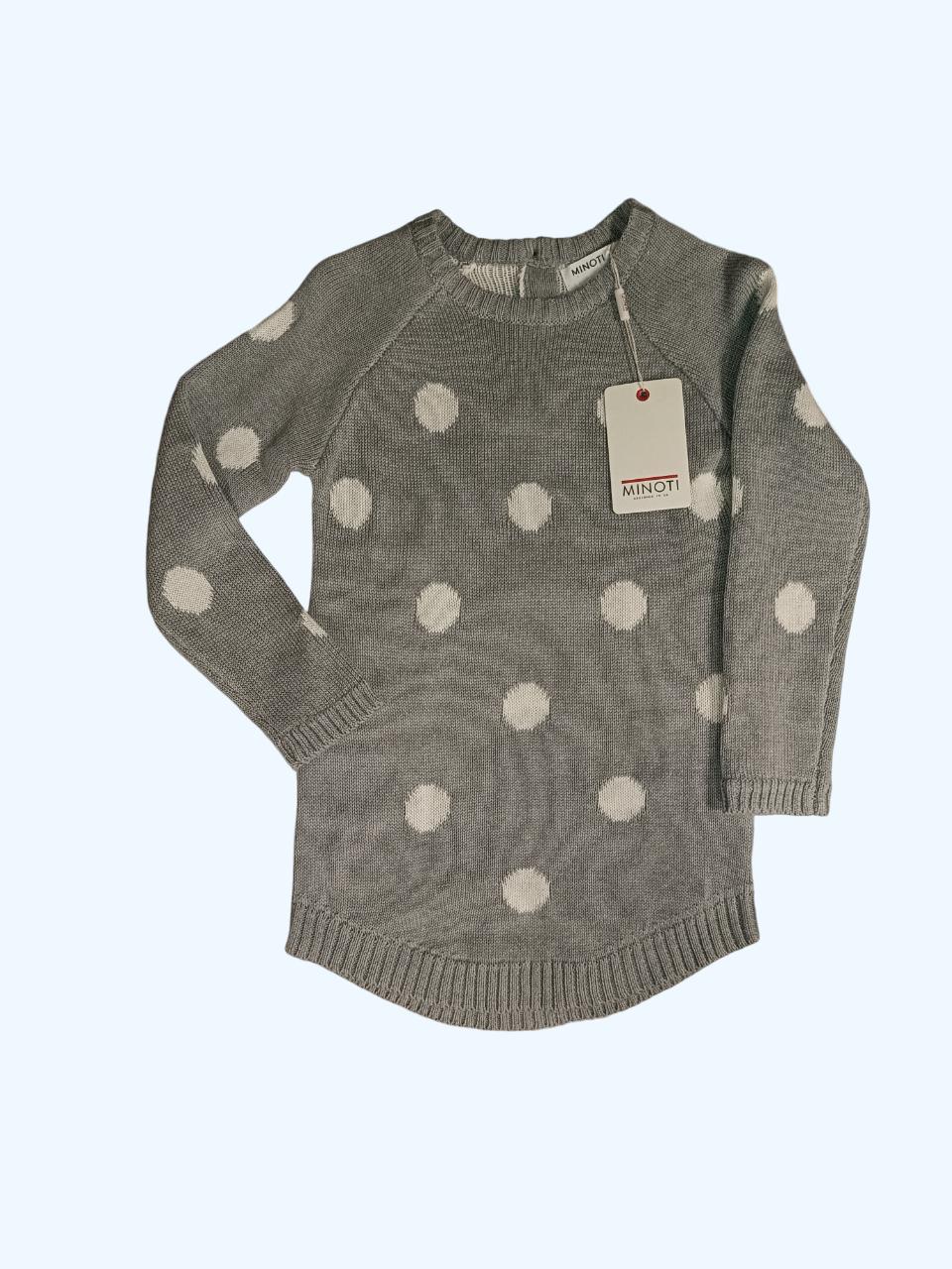 Светр дитячий для дівчинки Minoti 86 см Сірий (00861)