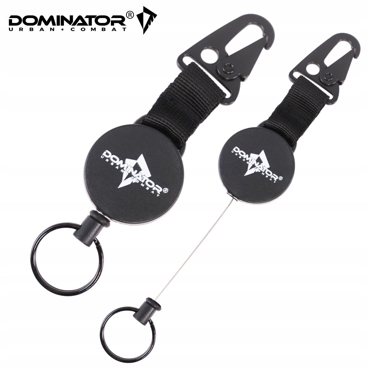 Брелок витяжний ретрактор Dominator з карабіном і сталевим тросом 60 см Чорний (2251) - фото 9 Брелок витяжний ретрактор Dominator з карабіном і сталевим тросом 60 см Чорний (2251) - фото 9