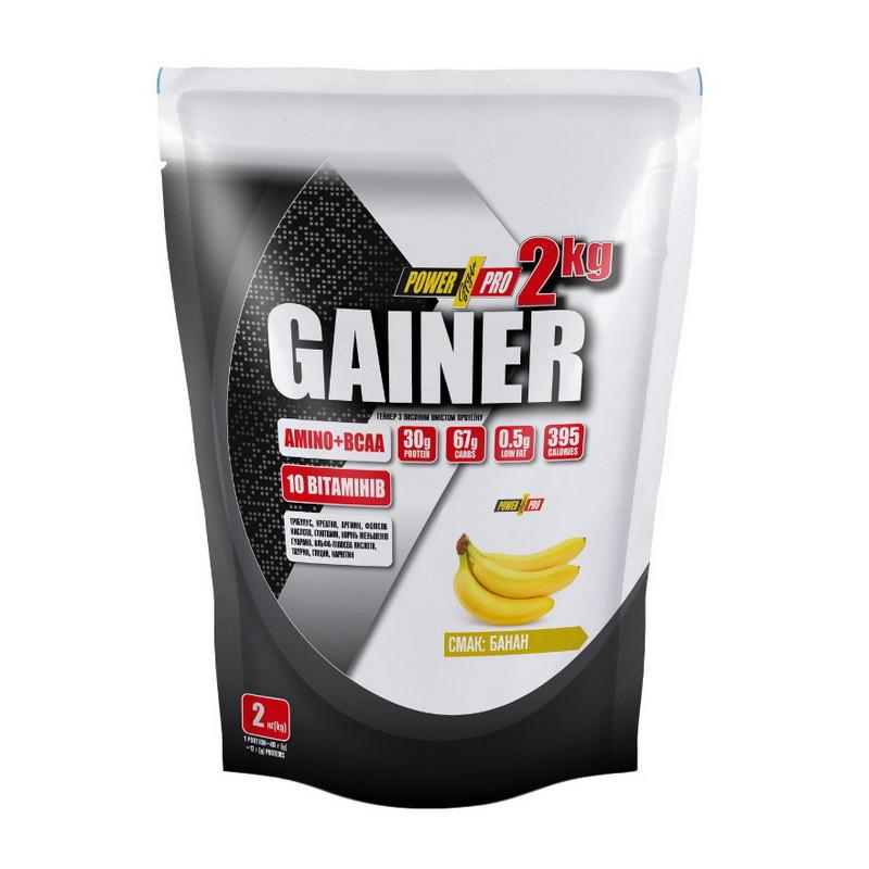 Гейнер Power Pro Gainer Amino BCAA 2 кг Банан (22438-01) - фото 1