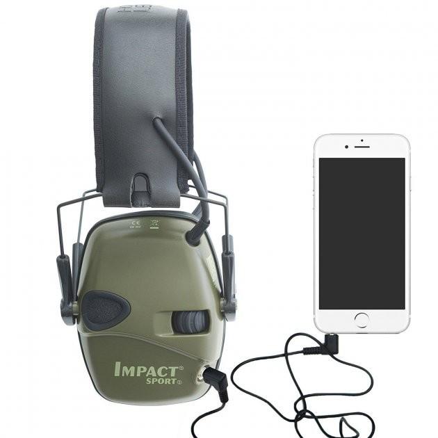 Наушники активные защитные Howard Leight Impact Sport R-01526 защита 22 Дб Olive - фото 6