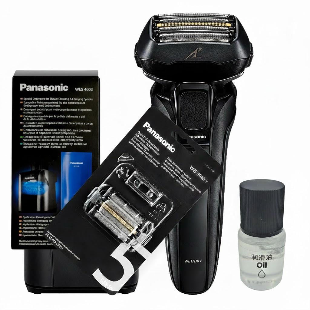 Электробритва Panasonic ES-LV9U-K820-AS4 с дополнительным набором из лезвий и сетки WES-9040Y-1361/моющим средством WES-4L03-803 (32362483) Электробритва Panasonic ES-LV9U-K820-AS4 с дополнительным набором из лезвий и сетки WES-9040Y-1361/моющим средством WES-4L03-803 (32362483)