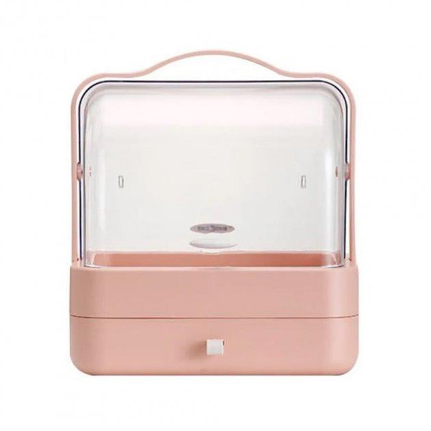 Органайзер для косметики YM206 Single Drawer на 2 секции Розовый