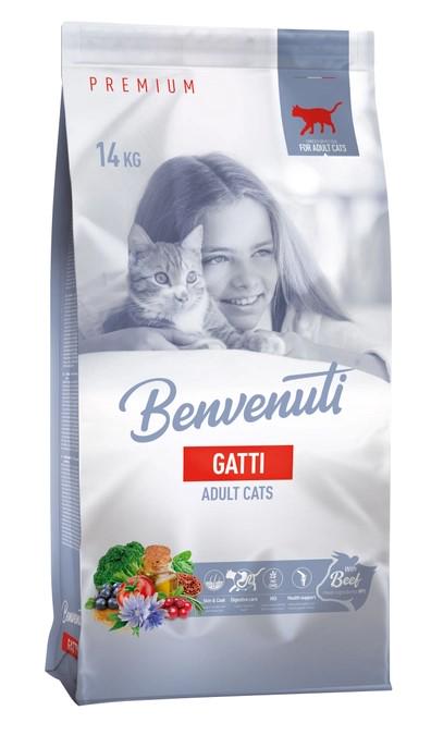 Корм Benvenuti Gatti со вкусом говядины для кошек 14 кг (27401) - фото 1