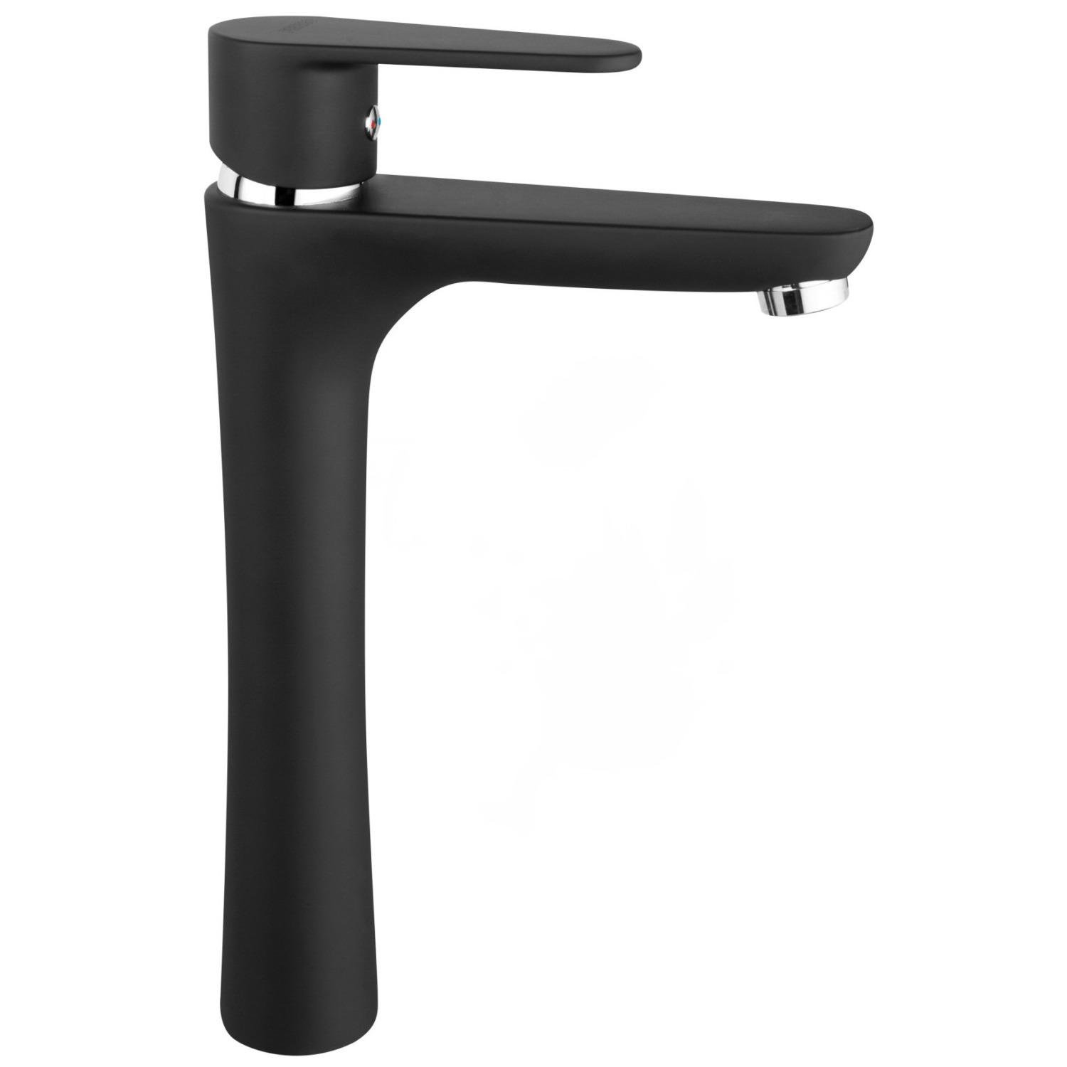 Смеситель для умывальника Ferro Algeo BAG2LBL высокий однорычажный Черный (174774)