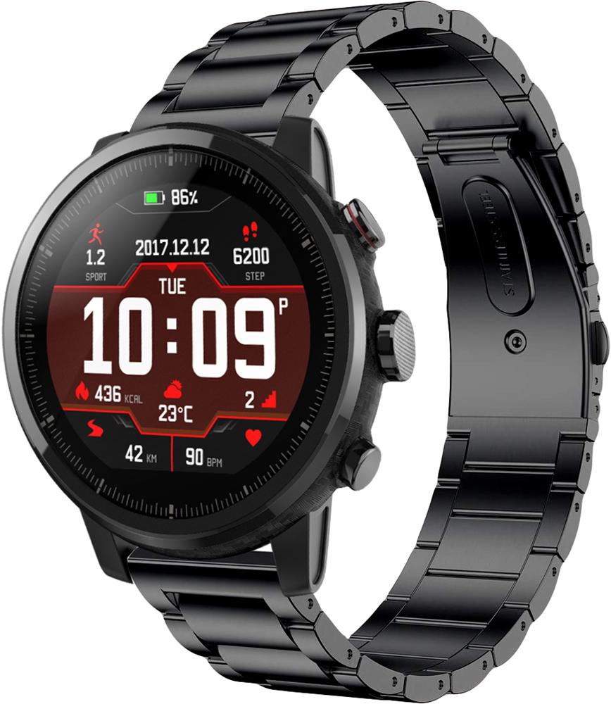 Браслет металлический Shape для Amazfit Stratos Black (25275-2B) - фото 1 Браслет металлический Shape для Amazfit Stratos Black (25275-2B) - фото 1