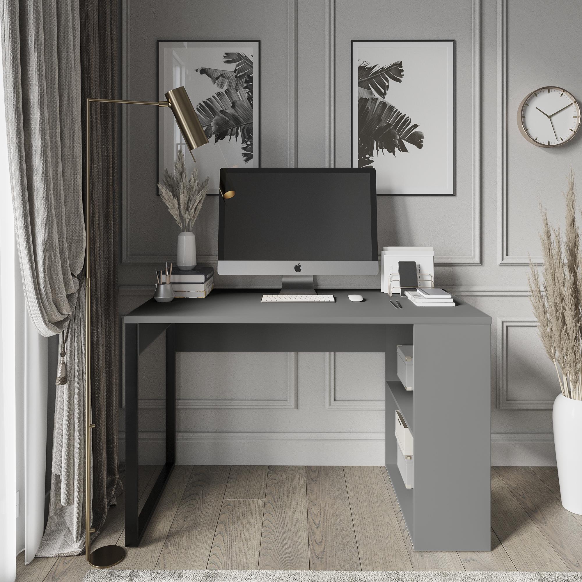 Стіл письмовий Loft-3 1198х598х750 мм Графіт (арт.215) - фото 2 Стіл письмовий Loft-3 1198х598х750 мм Графіт (арт.215) - фото 2