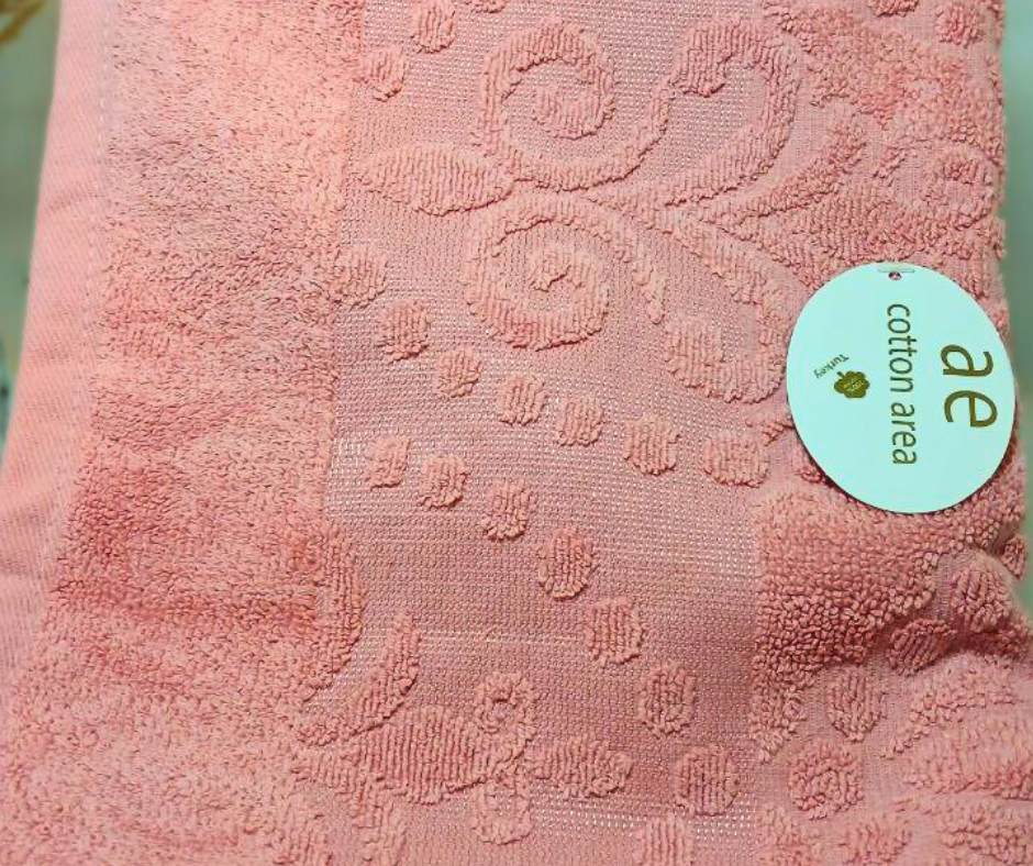 Рушник жакардовий Cotton Area 50х90 см Рожевий (12749) - фото 3