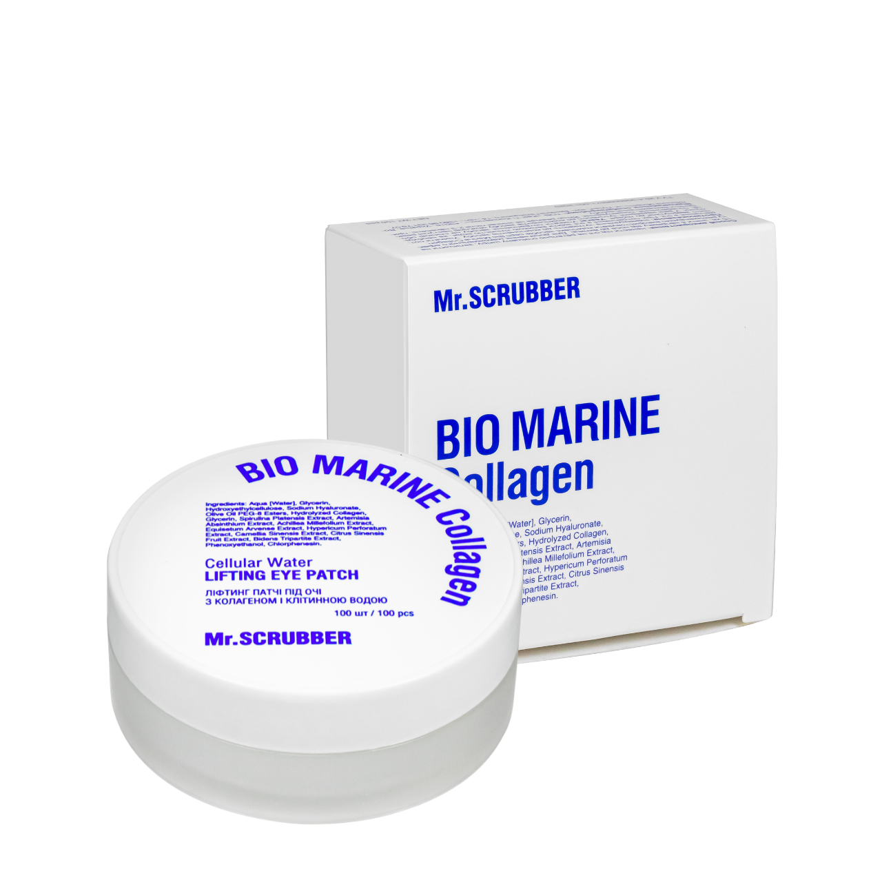 Лифтинг патчи для кожи вокруг глаз Mr. Scrubber Bio Marine Collagen с коллагеном и клеточной водой 100 шт.