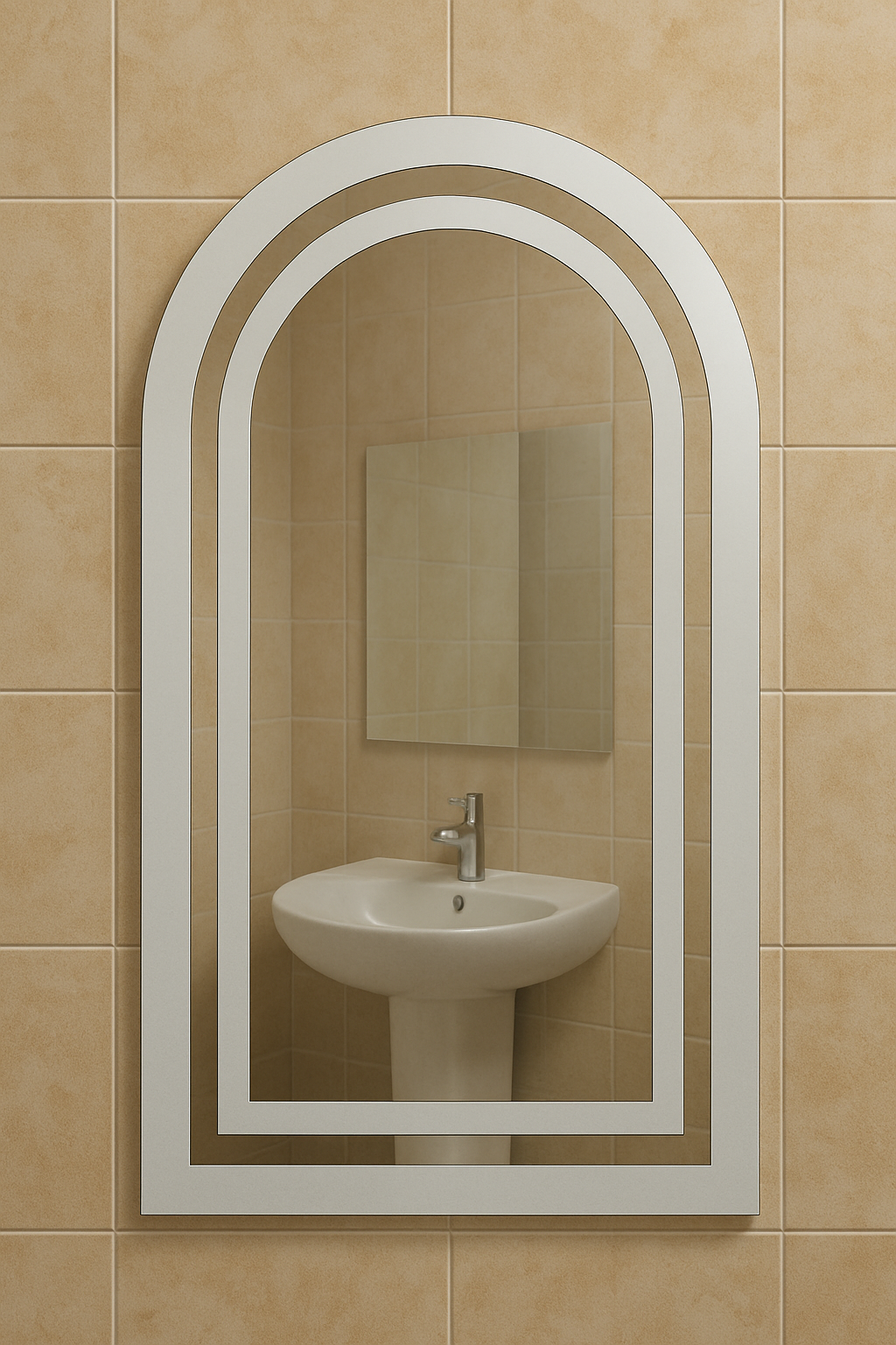 Зеркало пескоструйное MPS-50 150х80 см без подсветки арка