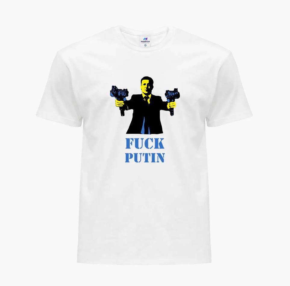 Футболка мужская "К черту Путина" 2XL Белый (9223-3676-4)