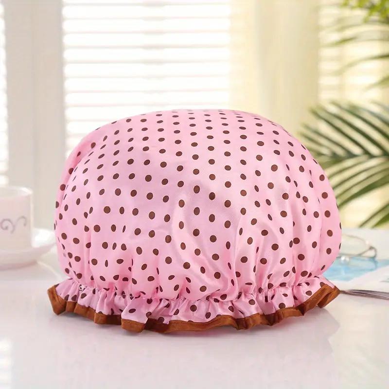Шапочка для душа с горошками Розовый/Коричневый (24350090)