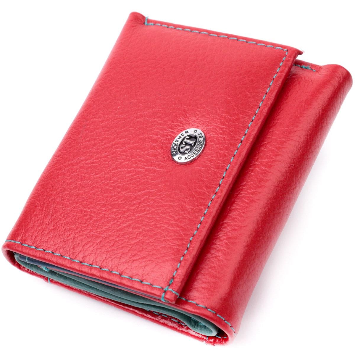 Кошелек женский ST Leather 19502 трехсложный из натуральной кожи Красный (168-136-19502) Кошелек женский ST Leather 19502 трехсложный из натуральной кожи Красный (168-136-19502)