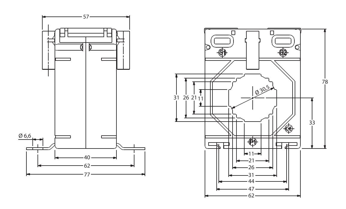 Трансформатор тока ETI CTR-30 150/5А 3.75ВА CL0.5 (4805507) - фото 2