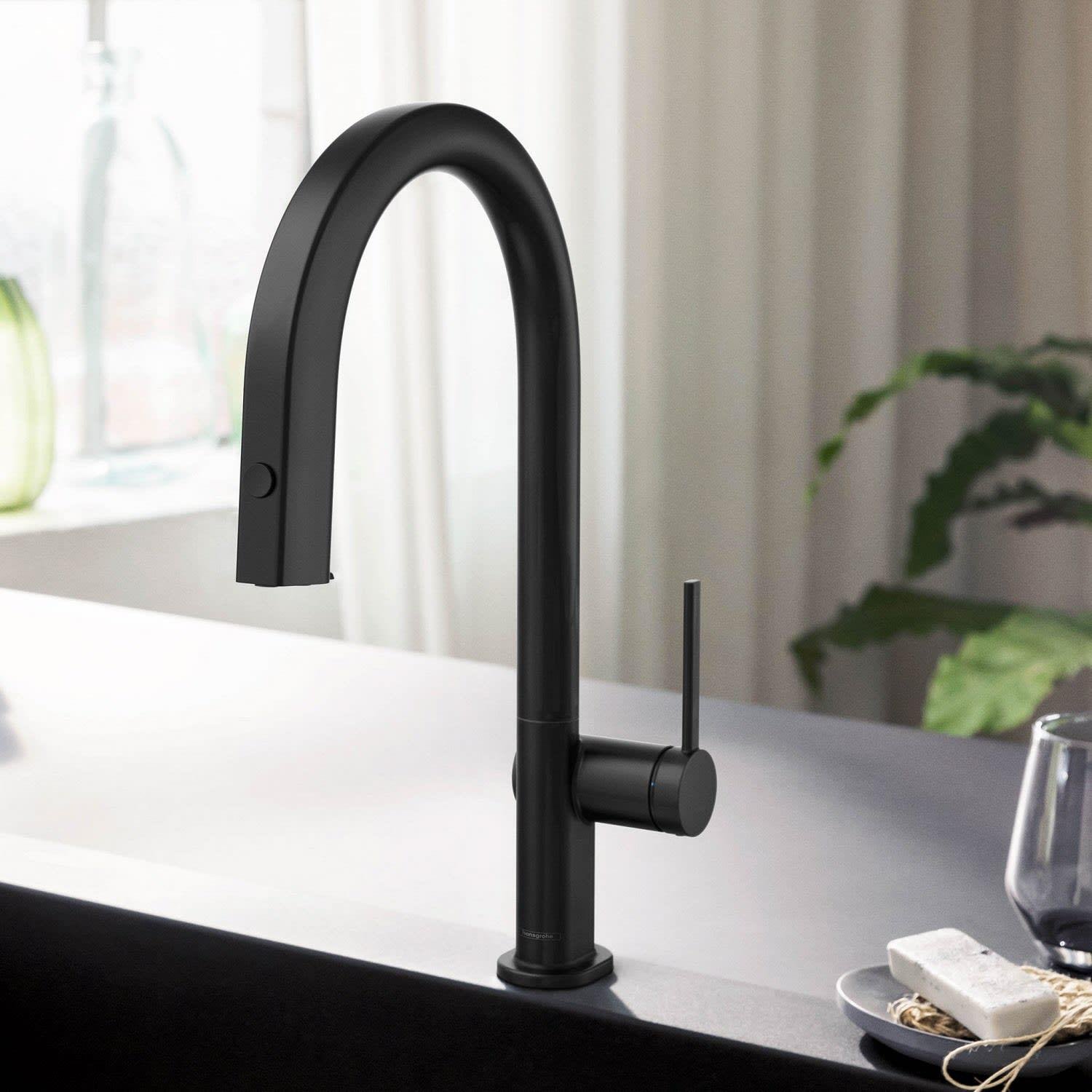 Змішувач для кухні Hansgrohe Aqittura M91 76801670 на дві води Чорний (148563) - фото 8