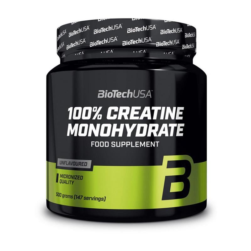 Креатин моногидрат мікронізований BioTech 100% Creatine Monohydrate 500 г Без вкуса