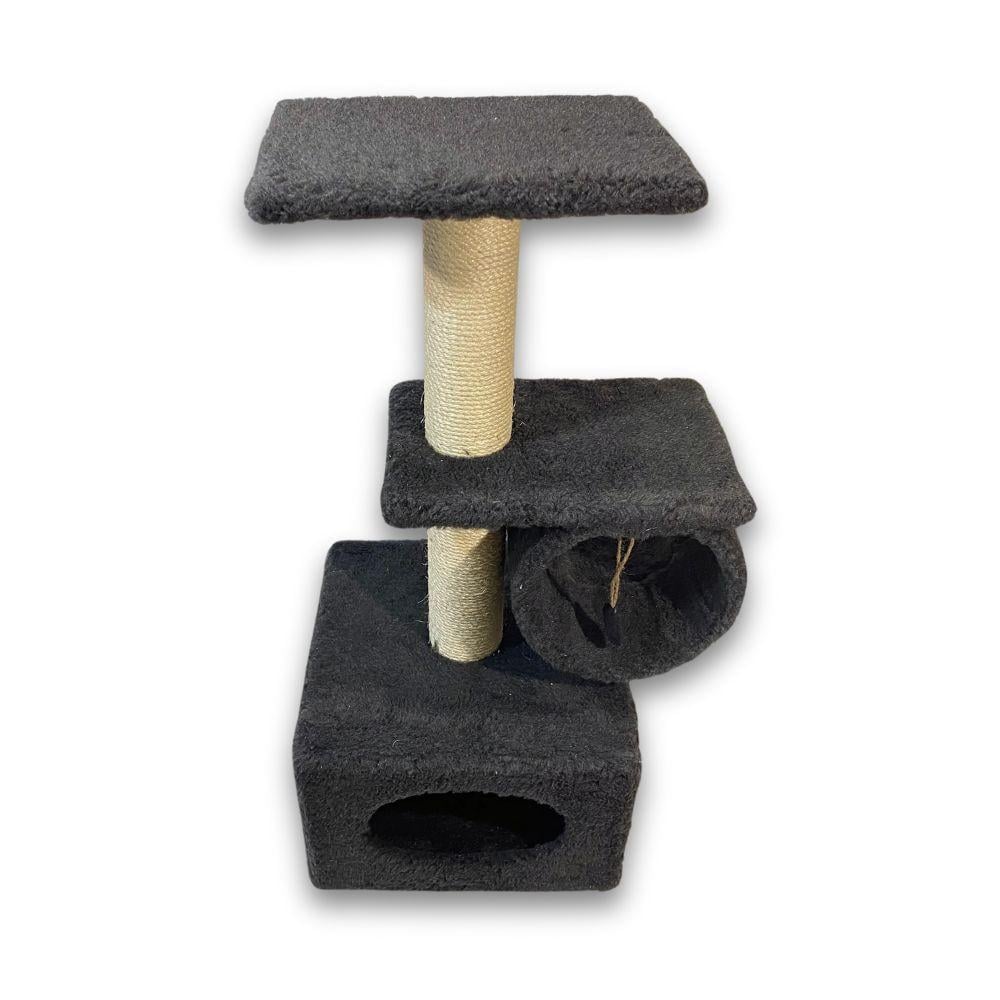 Дряпка Природа Саванна для котів з барабаном 38x38x90 см Сірий (PR244263)